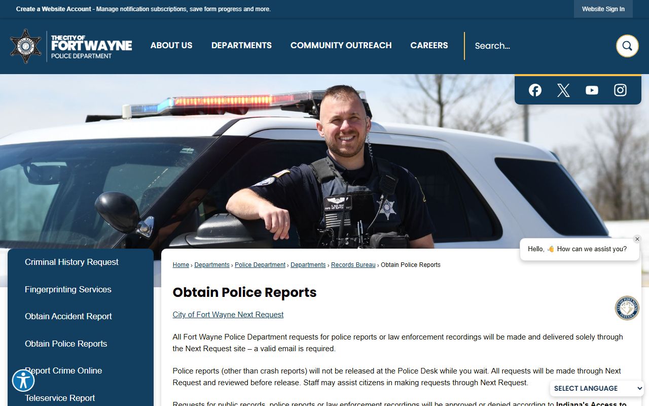 Fort Wayne recent arrests FWPD obtain police reports page