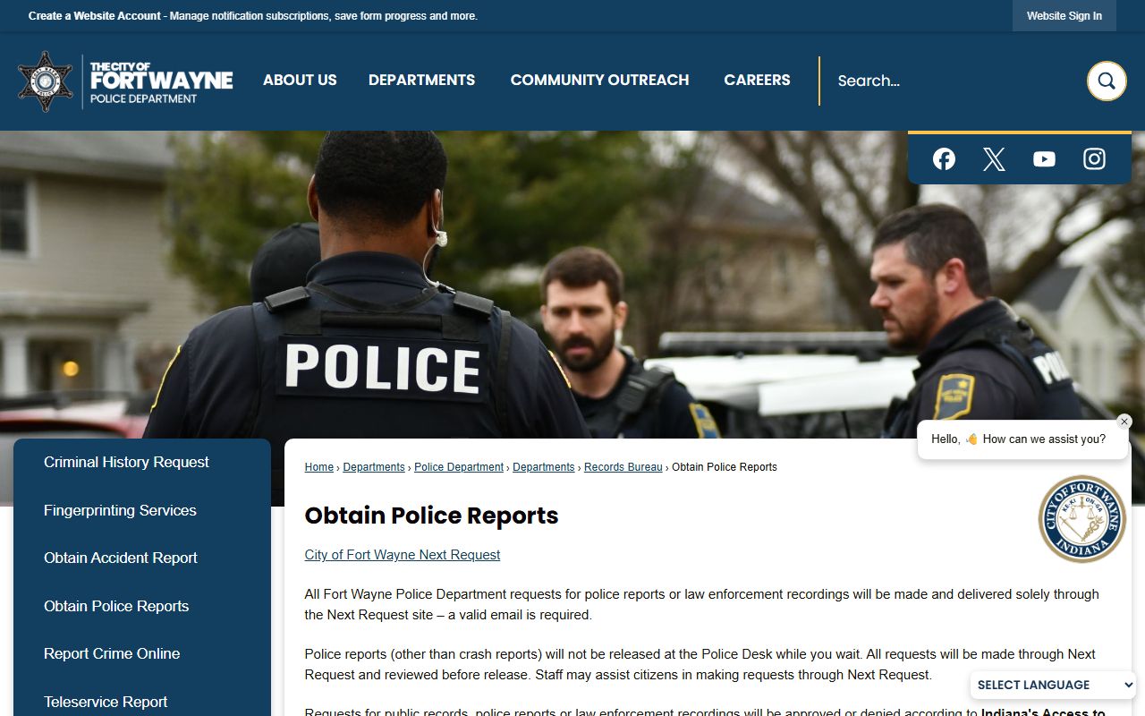 allen county recent arrests fort wayne police department records request