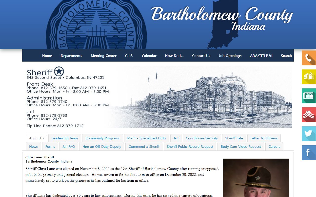 bartholomew county recent arrests sheriff office columbus indiana