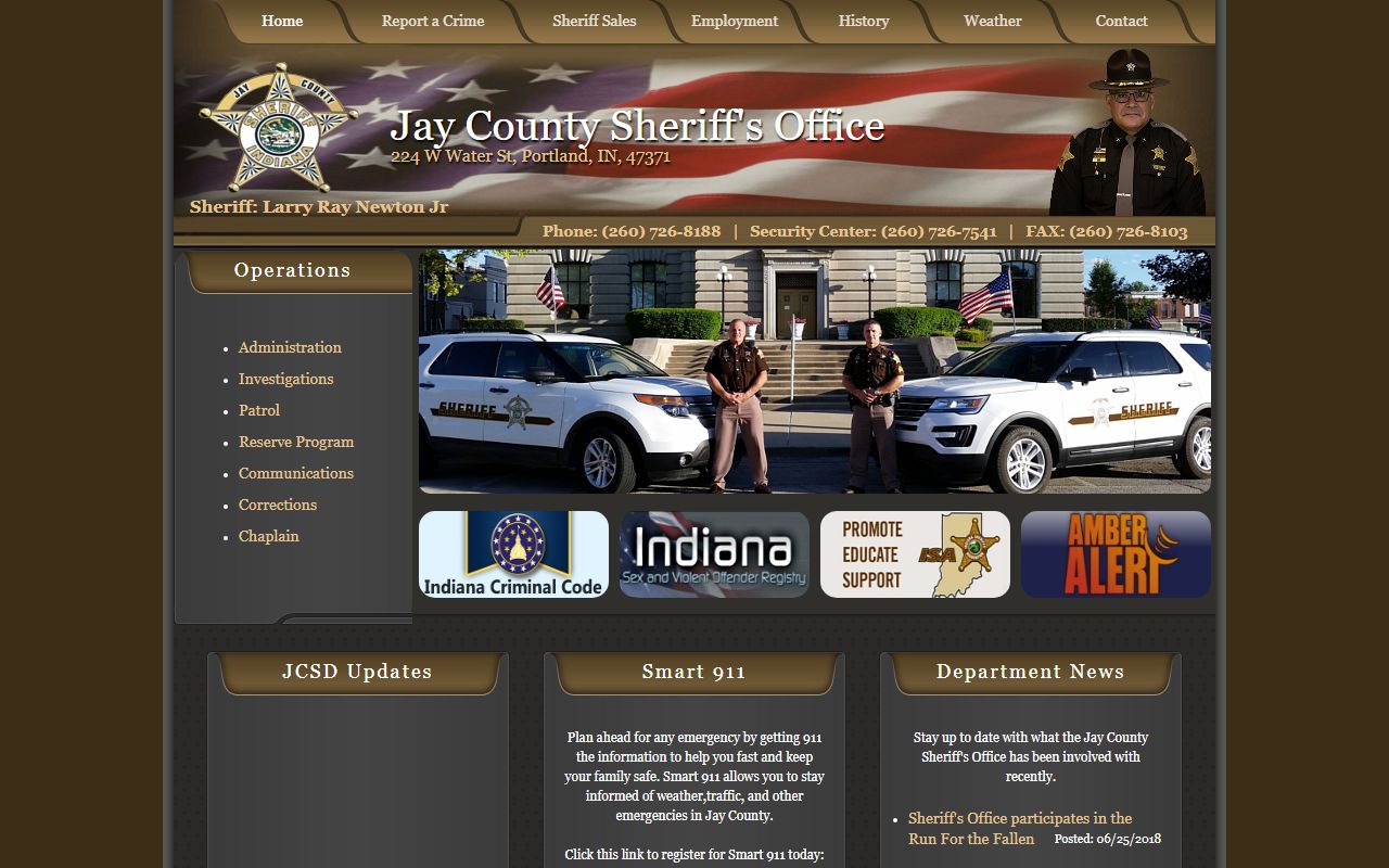 Jay County Sheriff's Office website for recent arrests in Jay County Indiana