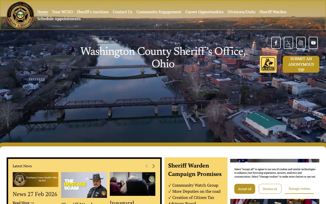 washington county recent arrests sheriff office website washingtoncountysheriff.org